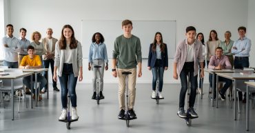 kinderen op pogosticks