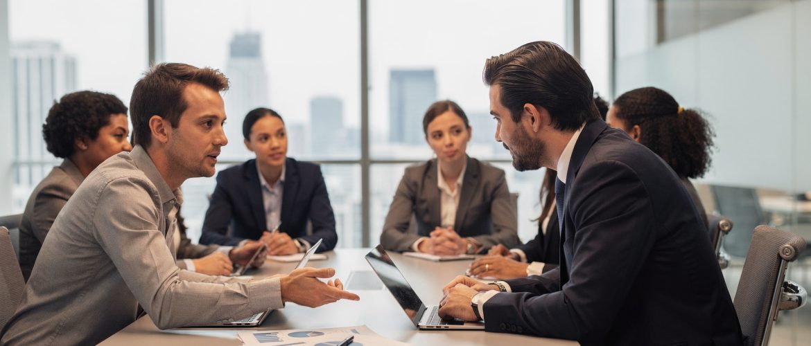 Leidinggevende in gesprek met hoogbegaafde medewerker over autoriteit en samenwerking op de werkvloer