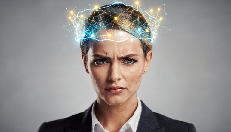 Visuele representatie van hoogbegaafdheid met vernetzende denkpatronen en cognitieve verbindingen